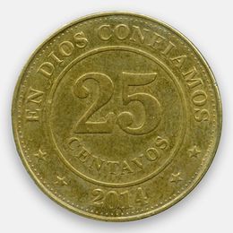 25 сентаво 2007-2014 Никарагуа (сост. Very Fine)