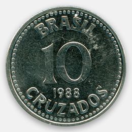 10 крузадо 1987-1988 Бразилия (сост. XFine)