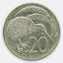 20 центов 1986-1989 Новая Зеландия (сост. Very Fine)