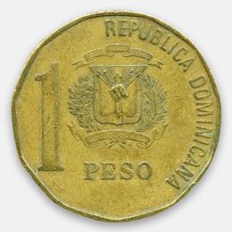 1 песо 1991-1992 Доминикана (сост. Very Fine)