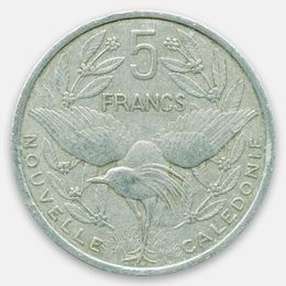 5 франков 1952 Новая Каледония (сост. Very Fine)