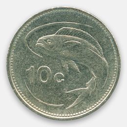 10 центов 1991-2007 Мальта (сост. Very Fine)