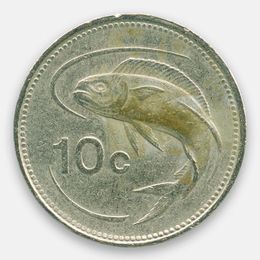 10 центов 1986 Мальта (сост. Very Fine)