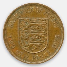 2 новых пенса 1971-1980 Джерси (сост. Very Fine)