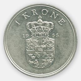 1 крона 1960-1972 Дания (UNC)