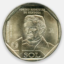 Торибио Родригес де Мендоса 1 соль 2021 Перу (UNC)