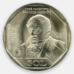 Хосе Фаустино Санчес Каррион 1 соль 2022 Перу (UNC)