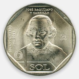 Хосе Бакихано-и-Каррильо 1 соль 2022 Перу (UNC)