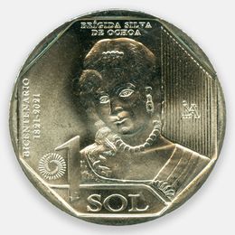 Бригида Силва де Очоа 1 соль 2020 Перу (UNC)