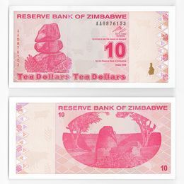 Банкнота 10 долларов 2009 Зимбабве (UNC)