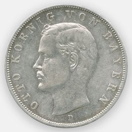 Король Отто 3 марки 1909 Германия (Бавария)