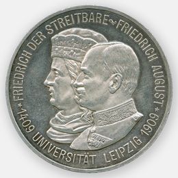500 лет Лейпцигскому университету 5 марок 1909 Германия (Саксония)