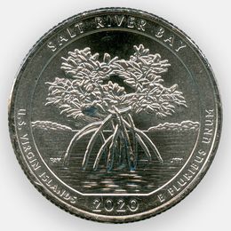 Бухта Солёной реки (53 парк) 25 центов 2020 (D) США