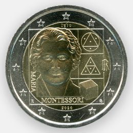 Мария Монтессори 2 евро 2020 Италия