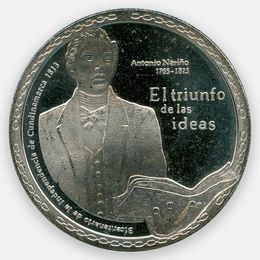 Антонио Нариньо 5000 песо 2017 Колумбия (Proof)