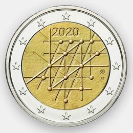 100-летие университета Турку 2 евро 2020 Финляндия