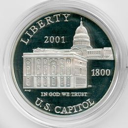 Центр посещения Капитолия 1 доллар 2001 США (сост. Proof)