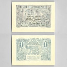 Банкнота 1 лей 1915 Румыния сост. UNC