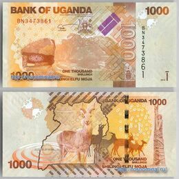 Банкнота 1000 шиллингов 2010 Уганда сост. UNC