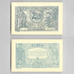 Банкнота 2 лея 1915 Румыния сост. UNC