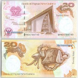 Банкнота 20 кина 2008 Папуа Новая Гвинея