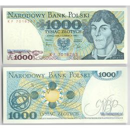 Банкнота 1000 злотых 1982 сост. UNC