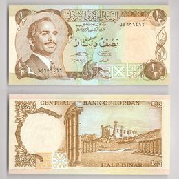 Банкнота 0,5 динара 1992 Иордания сост. UNC