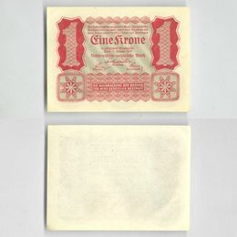 Банкнота 1 крона 1922 Австрия сост. about UNC