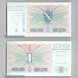 Банкнота 1 динар 1994 Босния и Герцеговина сост. UNC