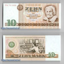 Банкнота 10 марок 1971 Германия (ГДР) (UNC)