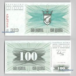 Банкнота 100 динаров 1992 Босния и Герцеговина сост. UNC