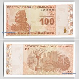 Банкнота 100 долларов 2009 Зимбабве сост. UNC