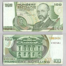 Банкнота 100 шиллингов 1984 Австрия сост. Very Fine