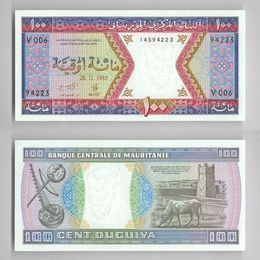 Банкнота 100 угия 2002 Мавритания сост. UNC