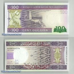 Банкнота 100 угия 2015 Мавритания сост. UNC