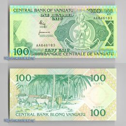 Банкнота 100 вату 1982 Вануату сост. UNC