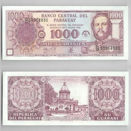Банкнота 1000 гуарани 2002 Парагвай сост. UNC