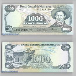 Банкнота 1000 кордоба 1985 Никарагуа сост. UNC