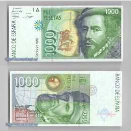 Банкнота 1000 песет 1992 Испания сост. XFine