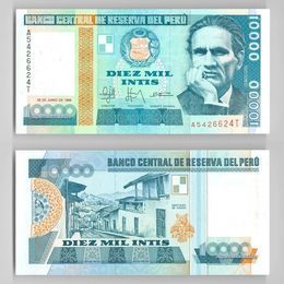 Банкнота 10000 инти 1986 Перу сост. UNC