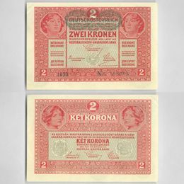 Банкнота 2 кроны 1917 Австрия сост. about UNC