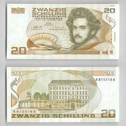Банкнота 20 шиллингов 1986 Австрия сост. XFine