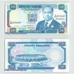 Банкнота 20 шиллингов 1991 Кения сост. UNC