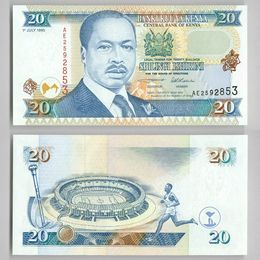 Банкнота 20 шиллингов 1995 Кения сост. UNC