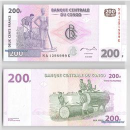 Банкнота 200 франков 2007 Конго сост. UNC