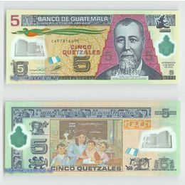 Банкнота 5 кетсалей 2010-2013 Гватемала сост. UNC