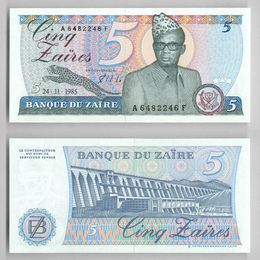 Банкнота 5 заир 1985 Заир сост. UNC