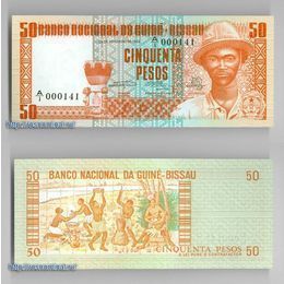 Банкнота 50 франков 1983 Гвинея-Бисау сост. UNC