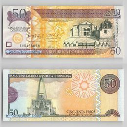 Банкнота 50 песо 2011 Доминиканская республика сост. UNC