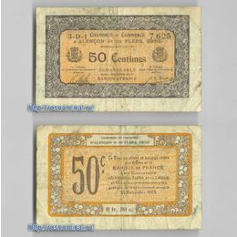 Банкнота 50 сантим 1913 Франция сост. Fine